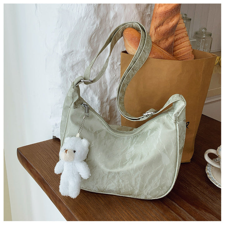 Contemporary Soft Leather Shoulder Bag Bowlift