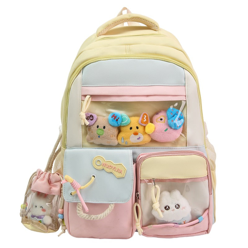 Cute Animal-Themed Multi-Pocket School Backpack Bowlift