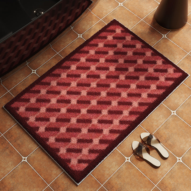 Geometric Patterned Non-Slip Bath Mat Bowlift