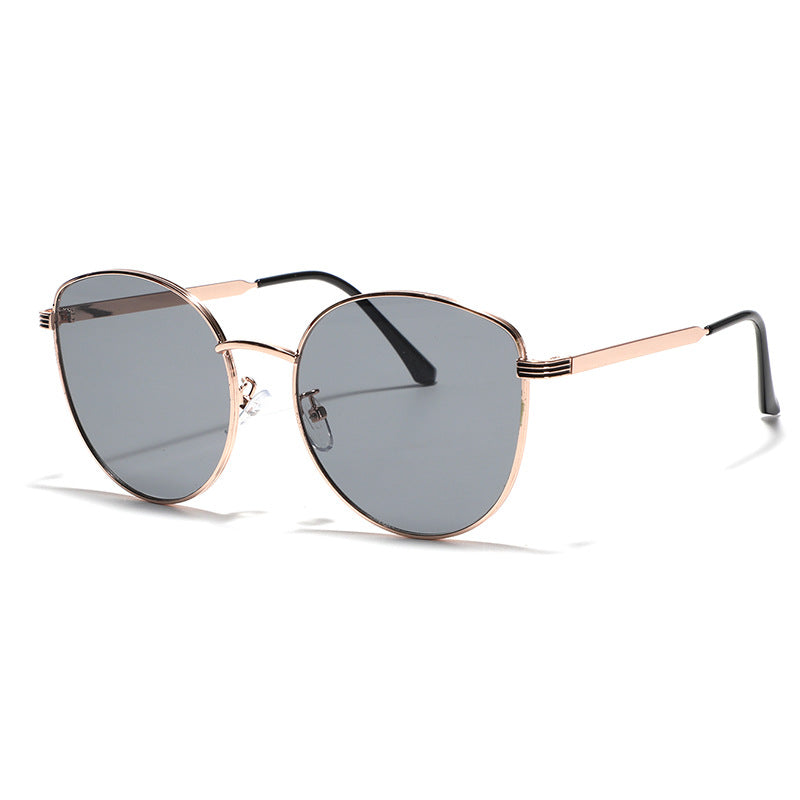 Women's geometric sunglasses with narrow metal frame Bowlift