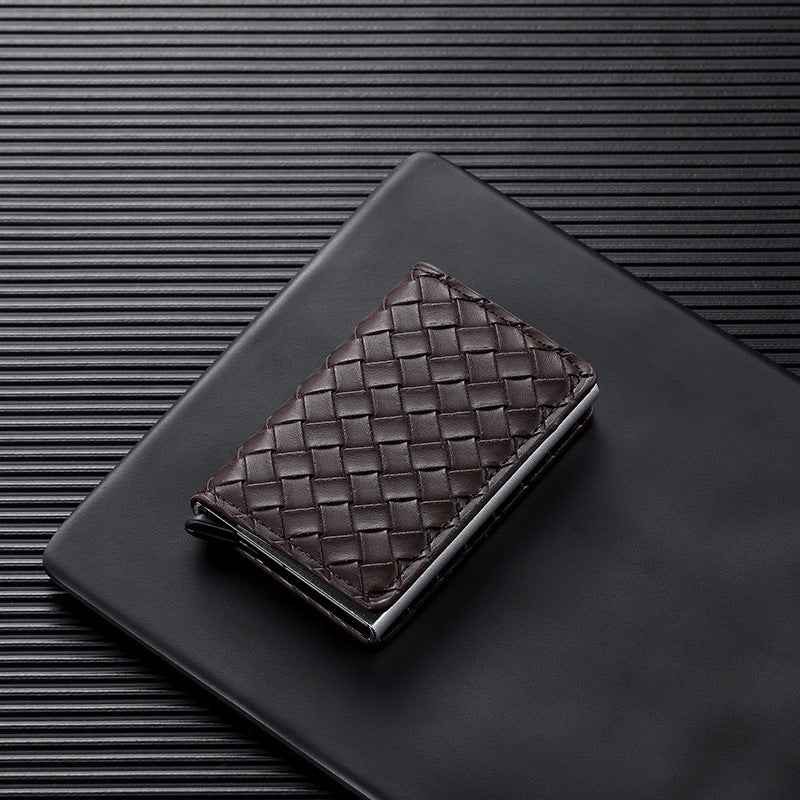 Premium Leather Business Card Holder Bowlift