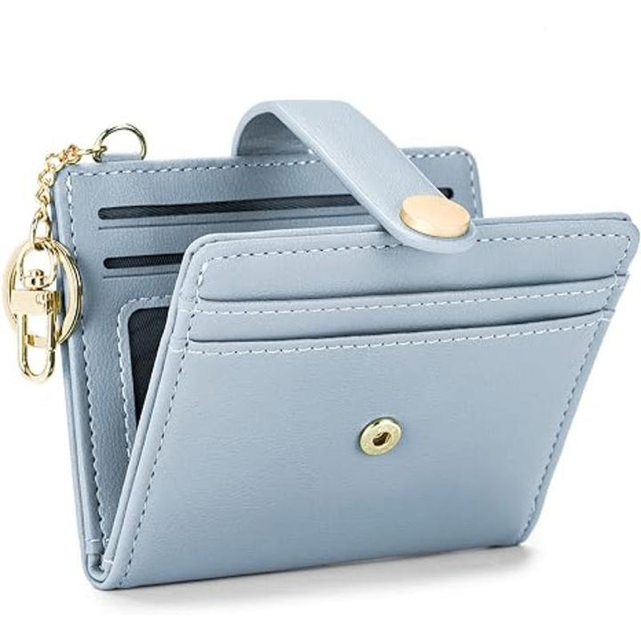 Compact card holder with keychain Bowlift