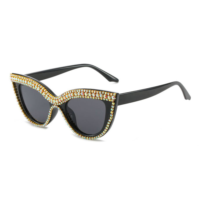 Statement Cat-Eye Sunglasses with Crystal Detailing Bowlift