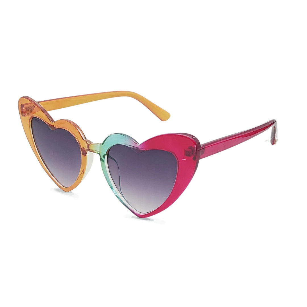 Women's Heart-Shaped Sunglasses with UV Protection and High-Quality Film Processing Bowlift