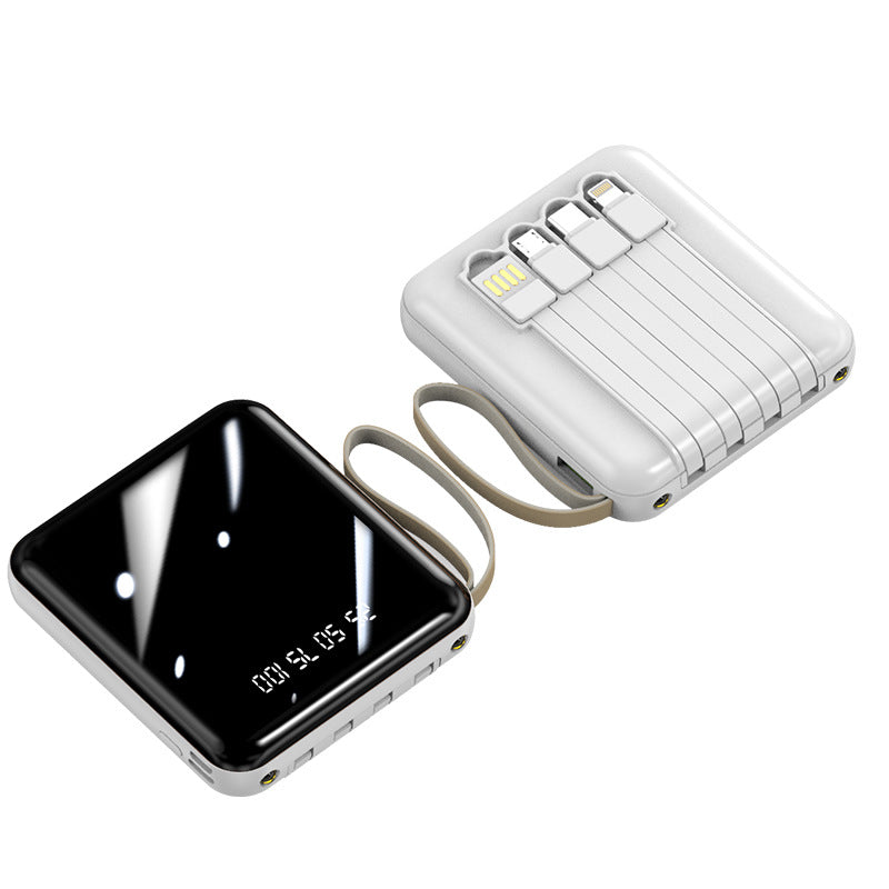 Multifunctional power bank with integrated charging cable Bowlift