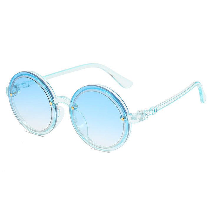 Women Round Sunglasses with Transparent Frame Bowlift