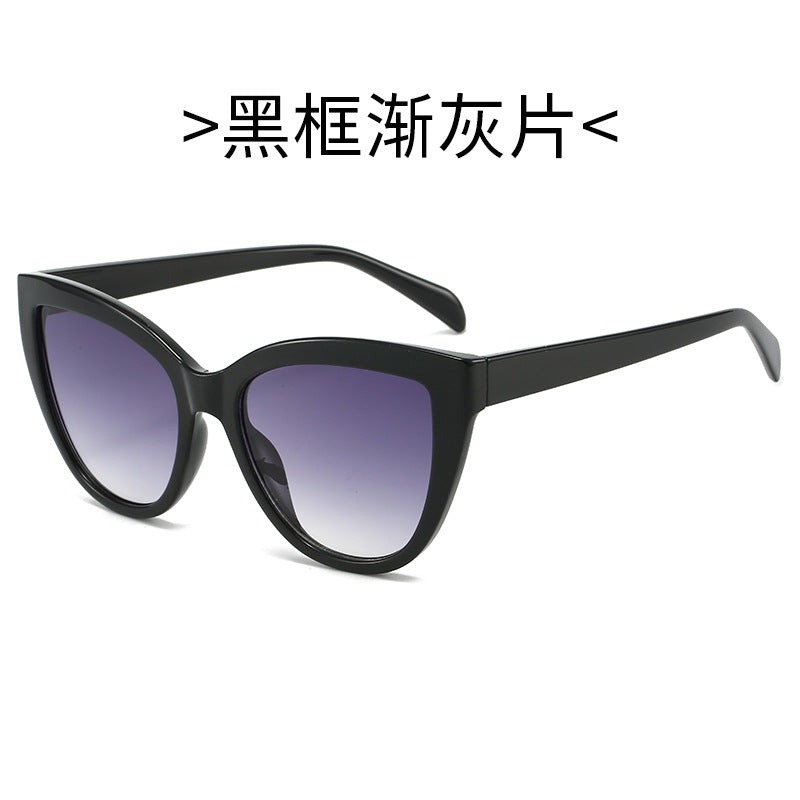 Women's Cat-Eye Sunglasses with Transparent Frame and UV Protection Bowlift