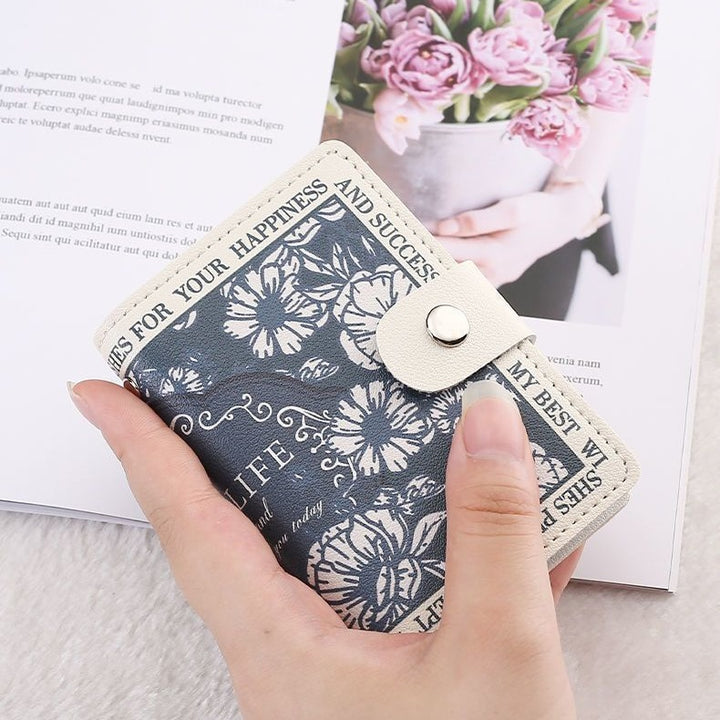 Stylish Floral Print Wallet Bowlift