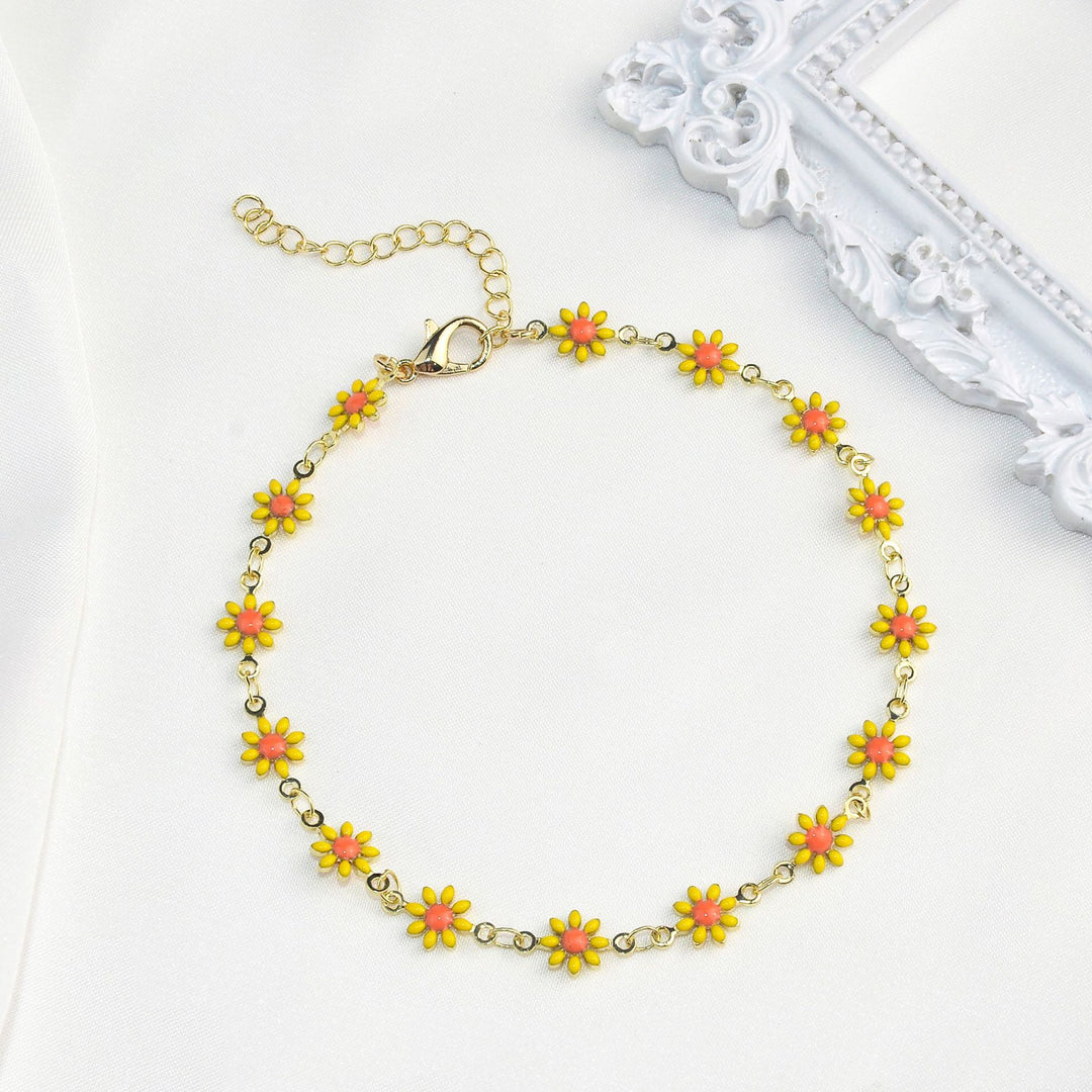 Colorful Floral Chain Bracelet Bowlift
