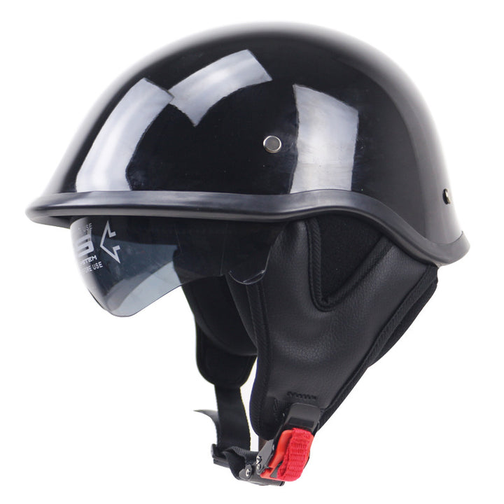 Classic Open-Face Motorcycle Helmet with Visor Bowlift