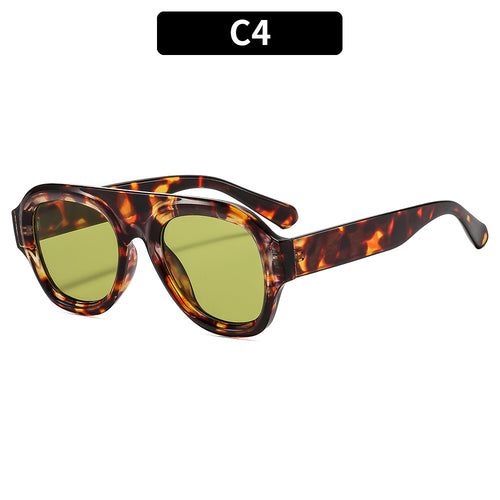 Retro-Inspired Chunky Frame Sunglasses