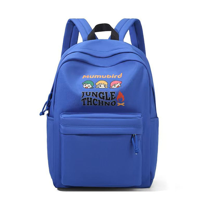 Backpack with Creative Cartoon Print and Multiple Practical Compartments Bowlift