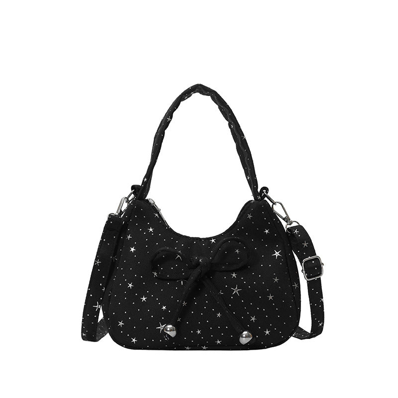 WoDecorative Star-Patterned Hobo Bag Bowlift