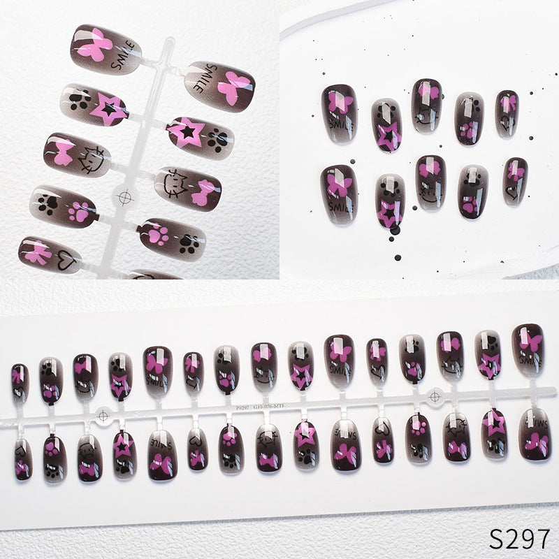 Cute Animal-Themed Press-On Nail Set Bowlift