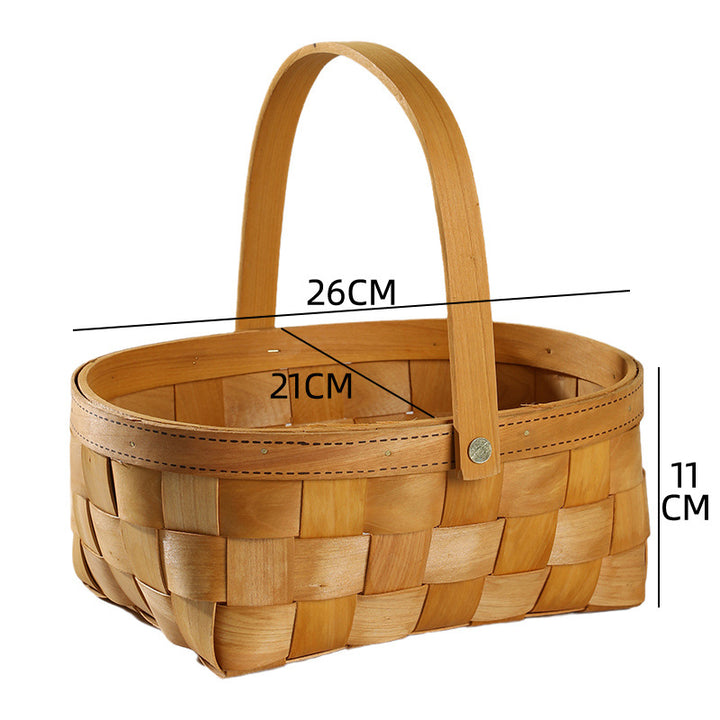 Unisex Handwoven Basket with Practical Carry Handle Bowlift