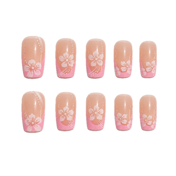 Floral-Design Press-On Nail Art Set Bowlift