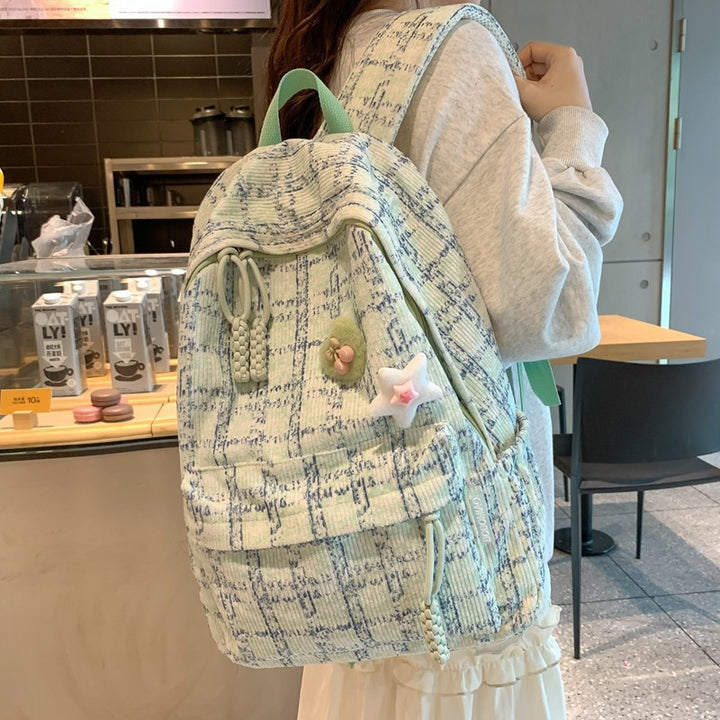Charming Textured Canvas Backpack