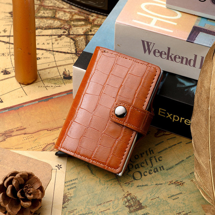 RFID-Blocking Leather Cardholder Bowlift