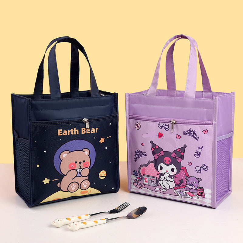 Insulated Bear-Themed Lunch Tote Bowlift