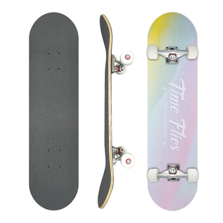 Complete Street Skateboard with Maple Deck Concave and Durable PU Wheels Bowlift