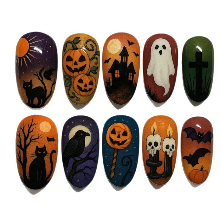 Halloween-Themed Press-On Nail Set Bowlift 1788495816