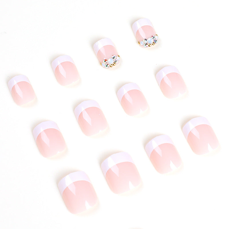 Artful Nail Extensions with Elegant Jewelry Accents Bowlift