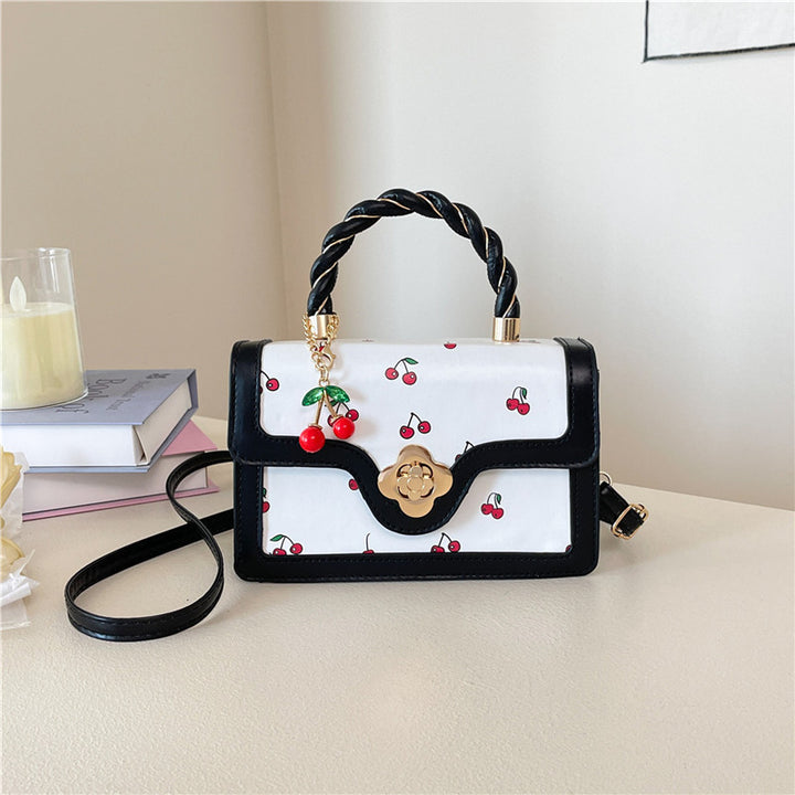 Playful Cherry Print Mini Satchel Handbag Bowlift