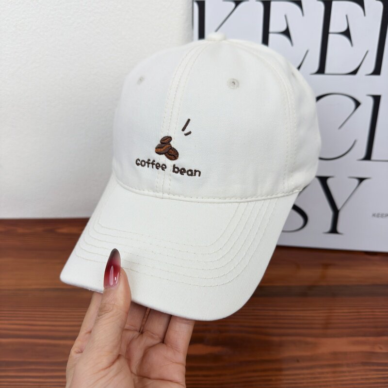 Women's Embroidered Coffee Bean Baseball Cap Bowlift