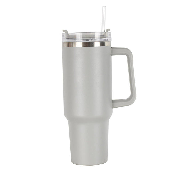 Women High-Quality Thermo Mug with Practical Carrying Handle and Integrated Straw Bowlift