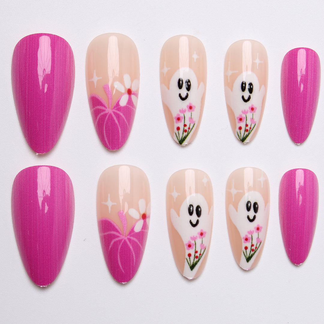 Creative Nail Art Set with Ghost Design Bowlift