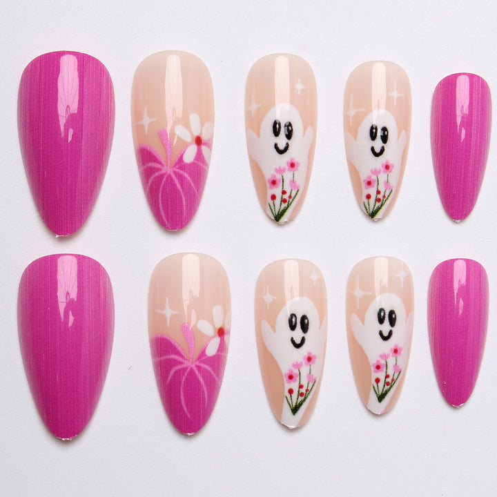Creative Nail Art Set with Ghost Design Bowlift