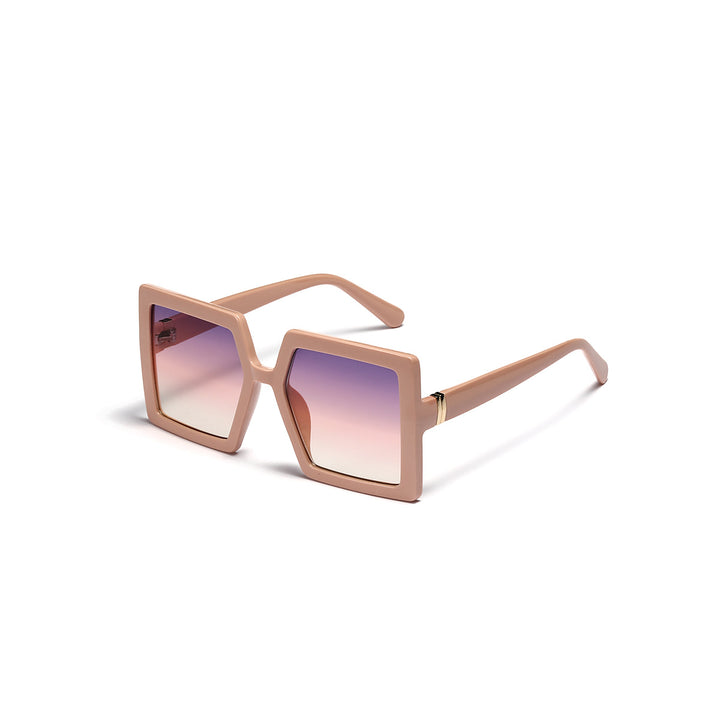 Ladies geometric sunglasses with modern, wide frame Bowlift