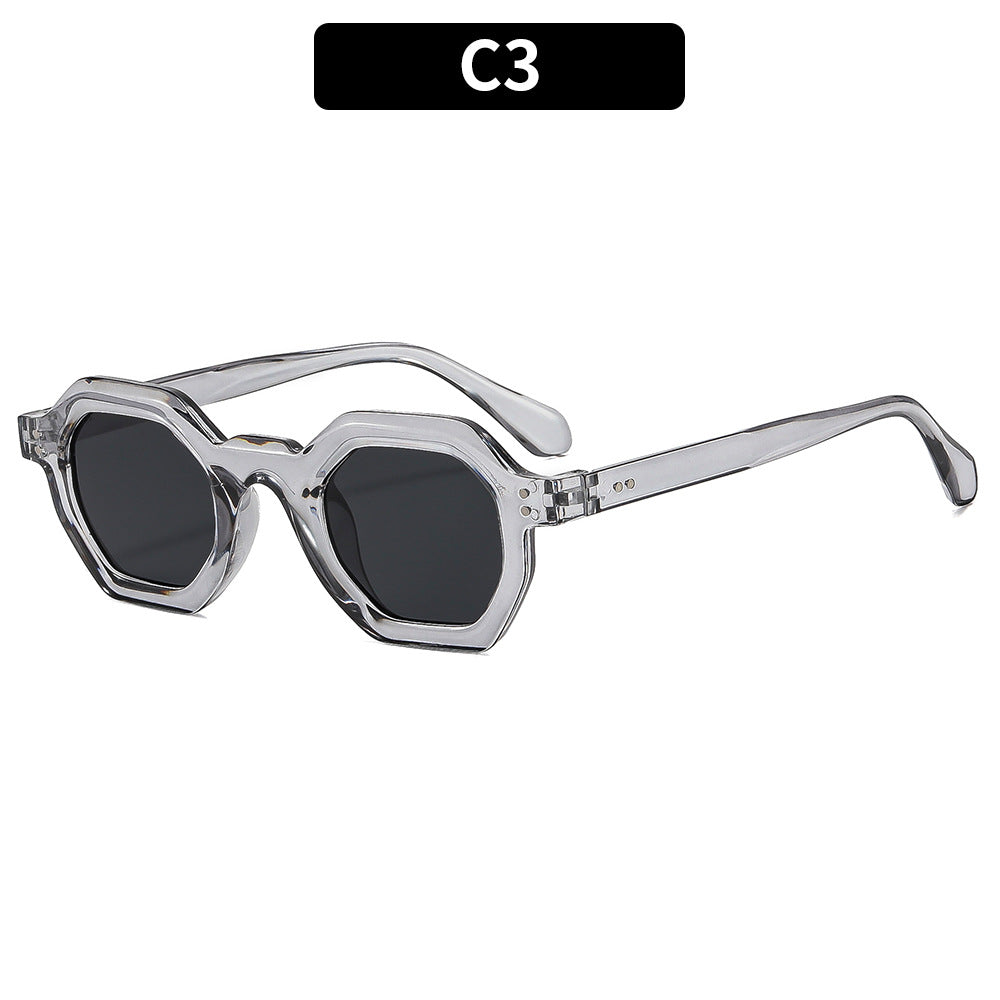 Stylish Geometric Hexagonal Sunglasses