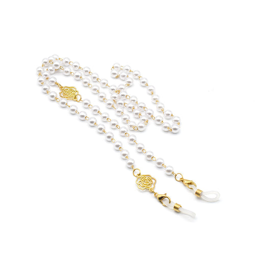 Elegant Pearl and Gold-Accented Eyewear Chain Bowlift