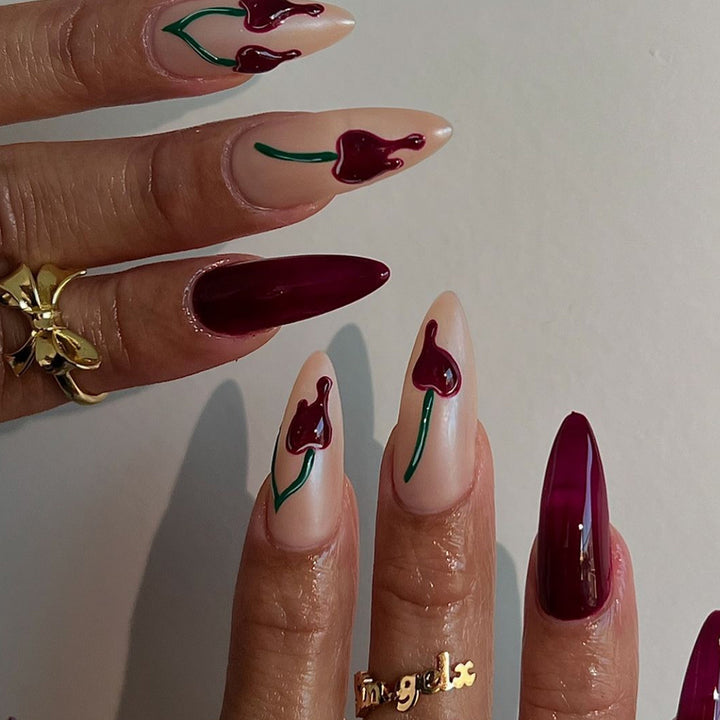 Stylish Stiletto Press-On Nail Set Bowlift