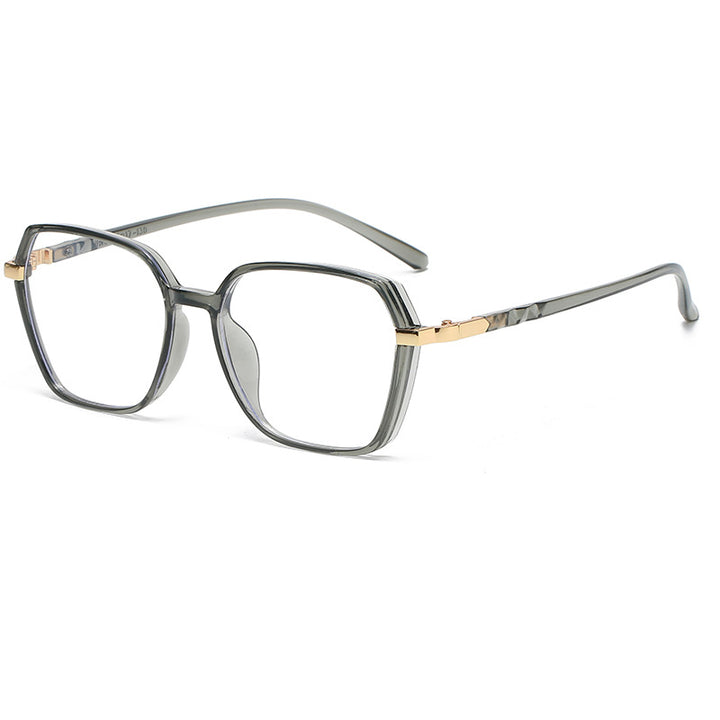 Ladies fashionable square reading glasses with golden accents Bowlift