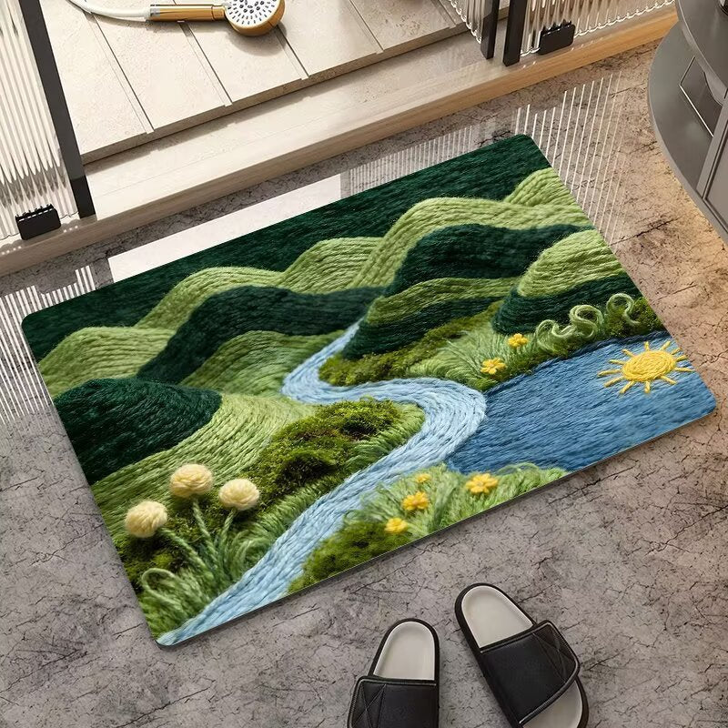 Flower pattern rug