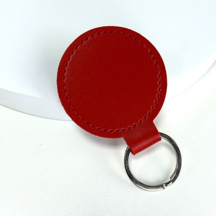 Premium Leather Round Keychain Bowlift