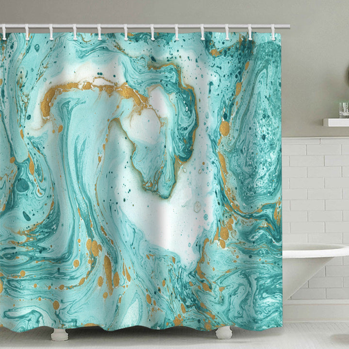 Artistic Marble Print Shower Curtain Bowlift