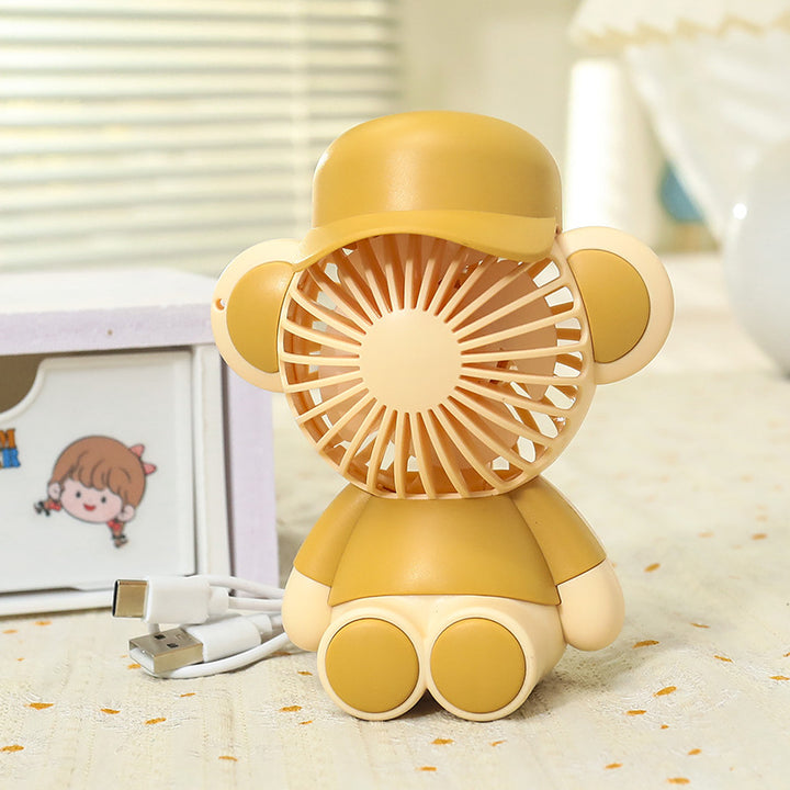 Women portable mini fan in cute monkey design Bowlift