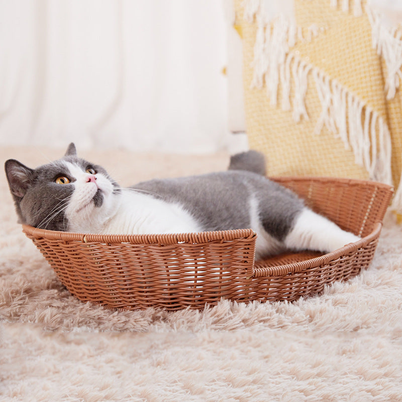 Rattan Cat Bed Bowlift