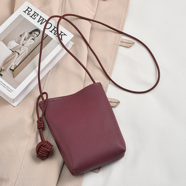 Crossbody Leather Mini Pouch Bowlift