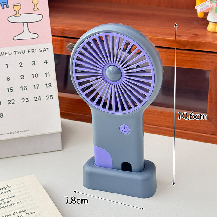 Unisex Portable Hand Fan with USB Charging Function and Ergonomic Handle Bowlift