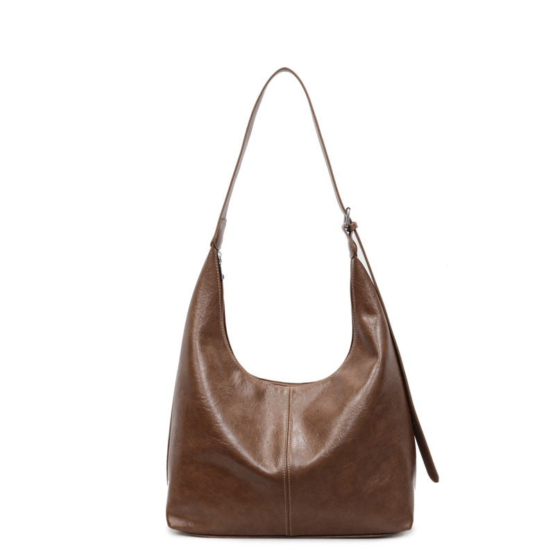 Premium Leather Slouchy Handbag Bowlift