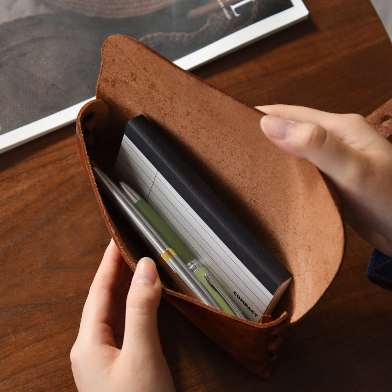 Stylish Leather Pencil Case Bowlift