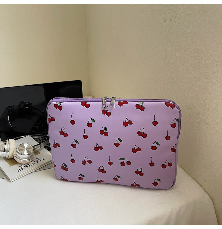 Playful Cherry Print Laptop Sleeve Bowlift