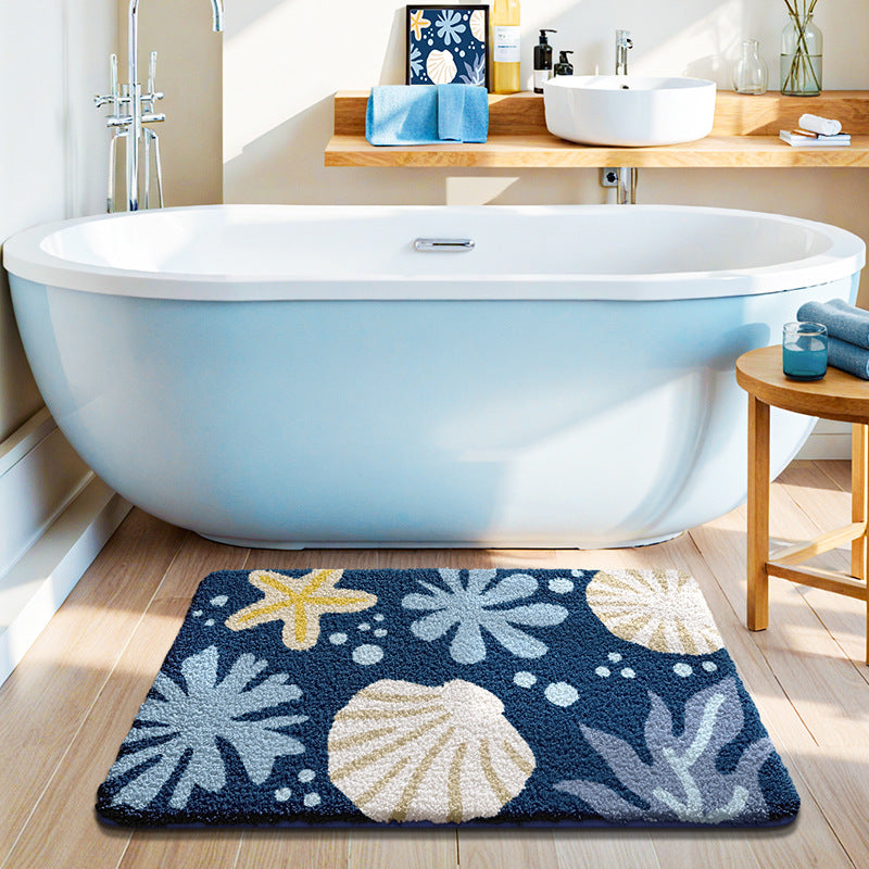 Unisex Coastal-Themed Bath Mat Bowlift