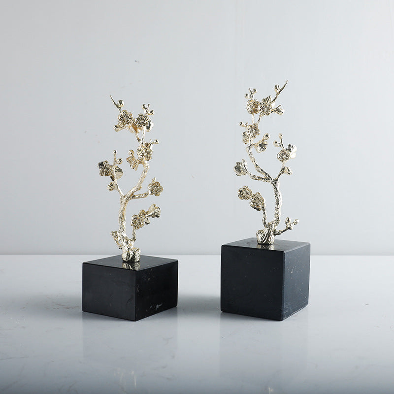 Artistic Silver Blossom Tree Sculpture