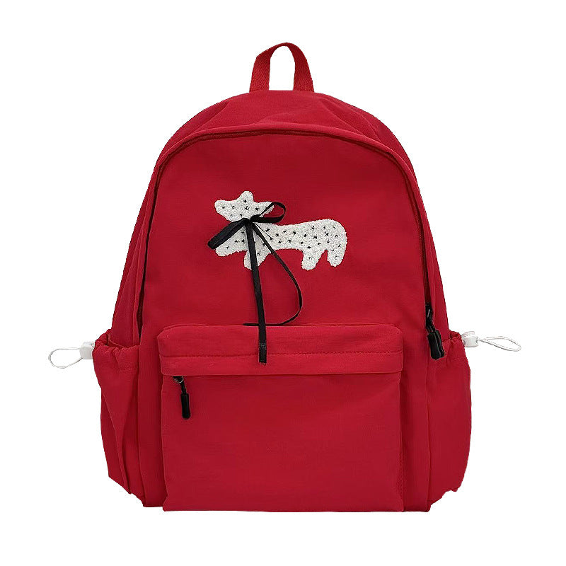 Backpack with Unique Dog Design and Practical Compartments Bowlift