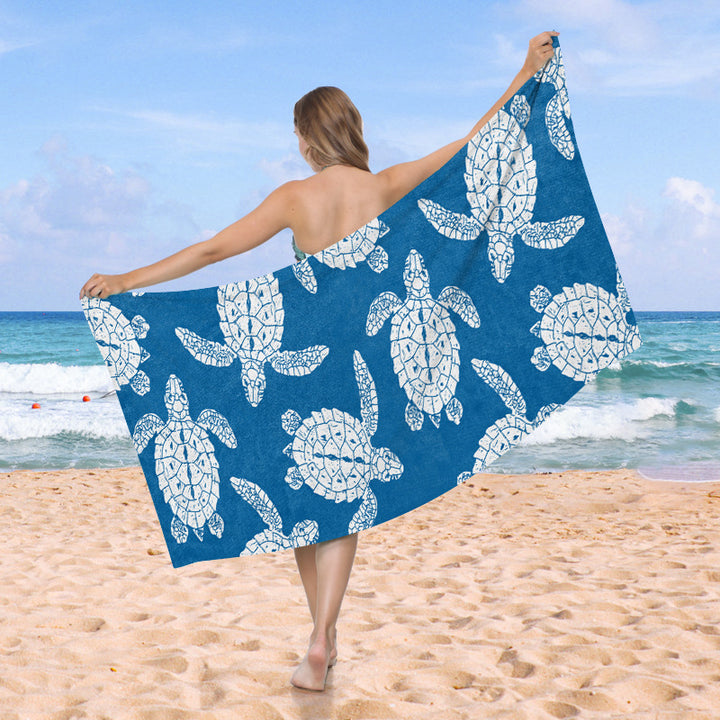 Beach towel with creative turtle design Bowlift